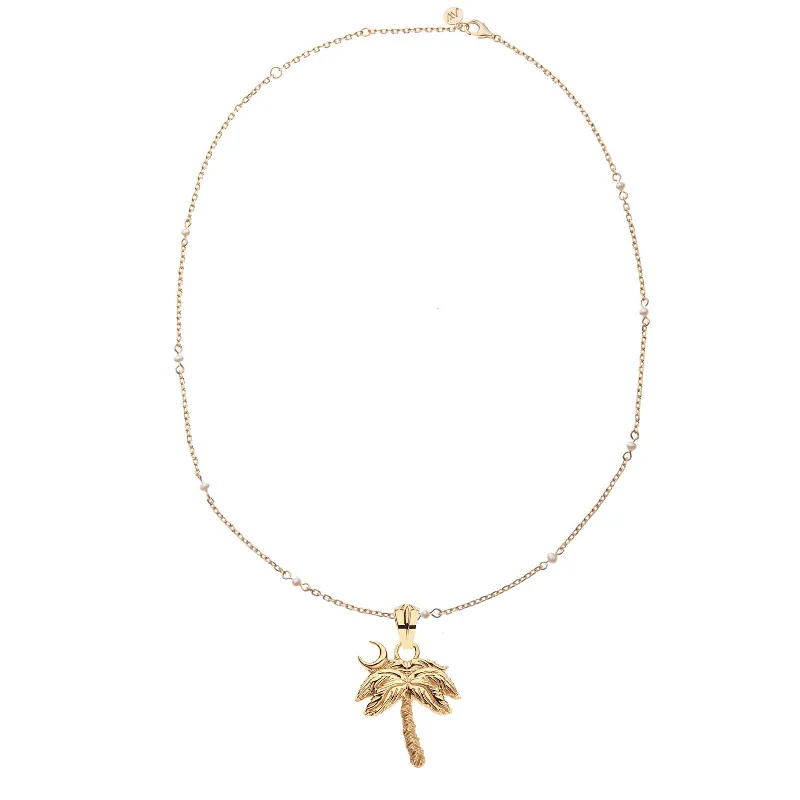 Jane Win CHARLESTON Palmetto Tree Charm Pendant Necklace