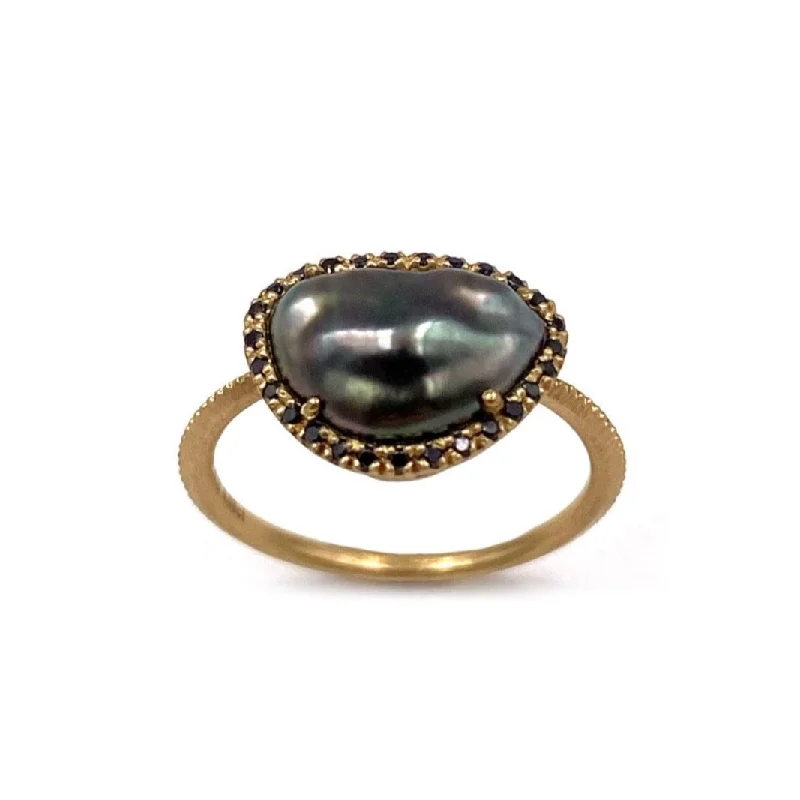 Pearl & Diamond Tulle Ring