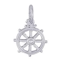 Small Ship's Wheel Charm